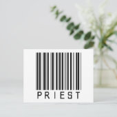 Priest Bar-code Briefkaart (Staand voorkant)