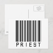 Priest Bar-code Briefkaart (Voorkant / Achterkant)