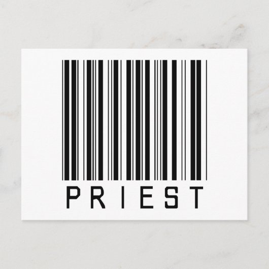 Priest Bar-code Briefkaart (Voorkant)