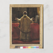 Priest bij de Altar Briefkaart (Voorkant)