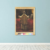Priest bij de Altar Canvas Afdruk (Insitu (Houten vloer))