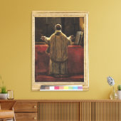 Priest bij de Altar Canvas Afdruk (Insitu (Woonkamer))