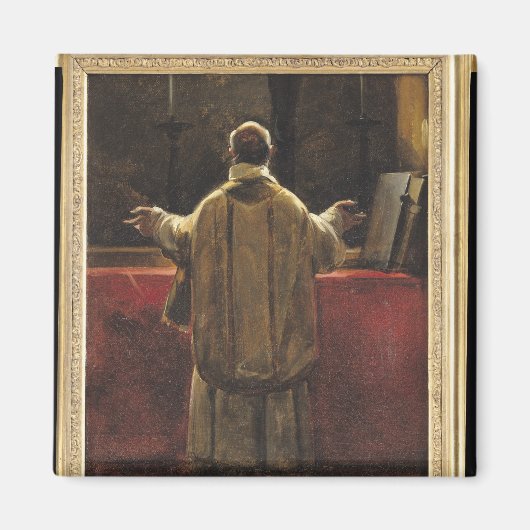 Priest bij de Altar Magneet (Voorkant)