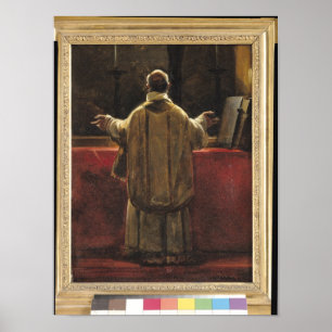 Priest bij de Altar Poster