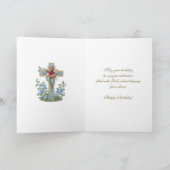 Priest Birthday Blessings Celebration Virgin Mary Kaart (Binnen)