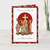 Priest Birthday Blessings Celebration Virgin Mary Kaart (Voorkant)