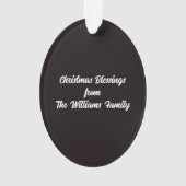 Priest Christmas Blessings Madonna Child Black Ornament (achterkant)