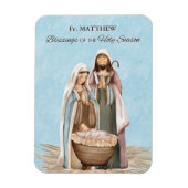Priest Christmas Blessings Thanks Nativity Scene Magneet (Verticaal)