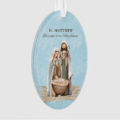 Priest Christmas Blessings Thanks Nativity Scene Ornament (voorkant)