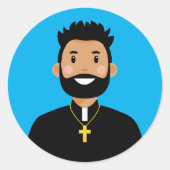 Priest Classic Round Sticker (Voorkant)