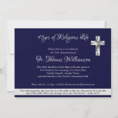 Priest Deacon 45th Ordination Jubileum Sapphire Kaart (Voorkant)