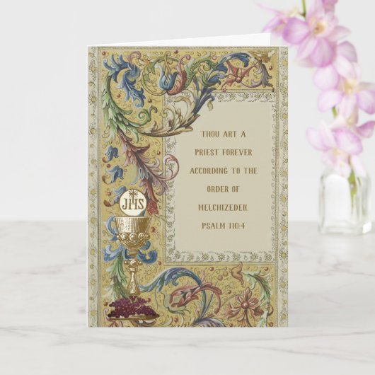 PRIEST EERSTE MASSAKEUZE HOST ORDINATION KAART (Orchidee)