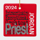 Priest Extraordinaire CUSTOM Keramisch Ornament (Achterkant)