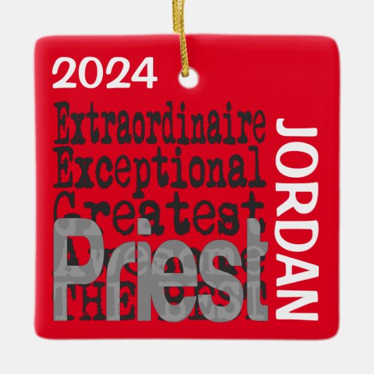Priest Extraordinaire CUSTOM Keramisch Ornament (Voorkant)