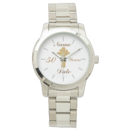 Priest Golden Jubilee 50th Personalized Watch Horloge