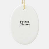 Priest Holding Bijbel Silhouette kerstversiering Keramisch Ornament (Achterkant)