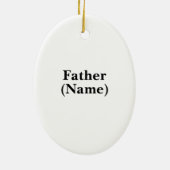 Priest Holding kruis kerstversiering Keramisch Ornament (Achterkant)