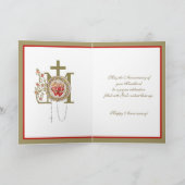 Priest Jubileum Ordination Deacon Religious Kaart (Binnen)