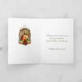 Priest Jubileum Ordination Sacred Heart Jesus Kaart (Binnen)