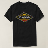 Priest Lake Idaho Priest Lake Camping Retro Sunset T-shirt (Design voorkant)