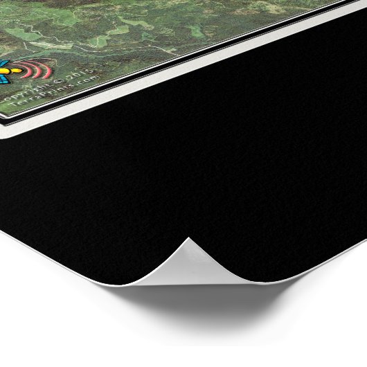 Priest Lake Idaho Satellite Poster Map (Hoek)