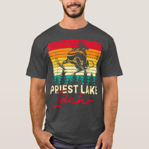 Priest Lake Idaho Snowmobile Riding Snowmobiing M T-shirt