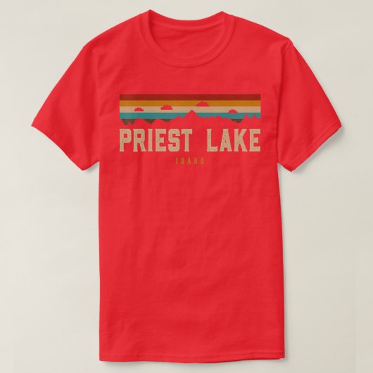Priest Lake  Mountains Hiking Camping Idaho T-shirt (Design voorkant)