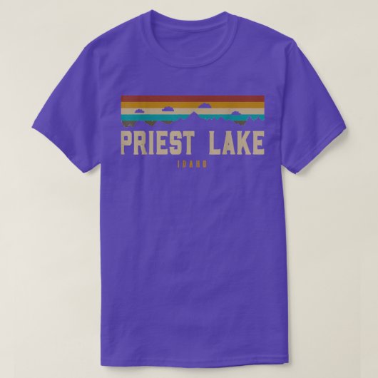 Priest Lake  Mountains Hiking Camping Idaho T-shirt (Design voorkant)