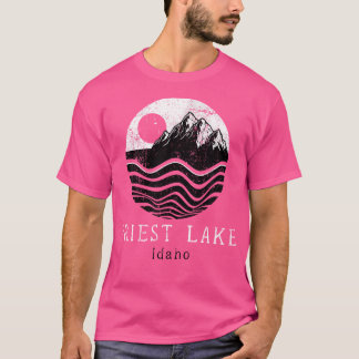 Priest Lake Mountains Idaho Wandelen Buiten Vintag T-shirt
