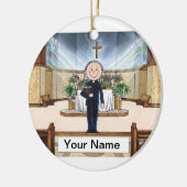 Priest - Male Keramisch Ornament (Links)