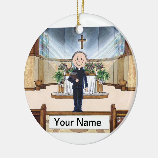 Priest - Male Keramisch Ornament (Links)