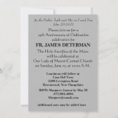 Priest met Jesus Silver Jubileum Uitnodiging (Achterkant)
