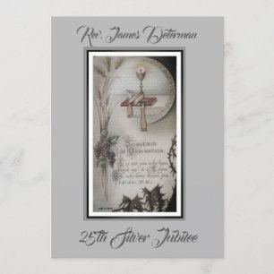 Priest met Jesus Silver Jubileum Uitnodiging