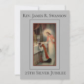 Priest met Jesus Silver Jubileum Uitnodiging (Voorkant)