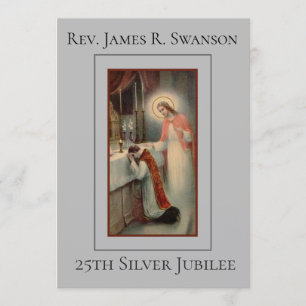 Priest met Jesus Silver Jubileum Uitnodiging