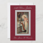 Priest met Jesus Silver Jubileum Uitnodiging (Voorkant)