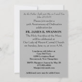Priest met Jesus Silver Jubileum Uitnodiging (Achterkant)
