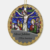 Priest Ordination 25th Jubileum Herdenking Keramisch Ornament (Links)