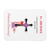 Priest Ordination Jubileum Black Cross Magneet (Horizontaal)
