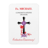 Priest Ordination Jubileum Black Cross Magneet (Verticaal)
