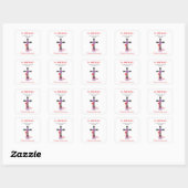 Priest Ordination Jubileum Black Cross Vierkante Sticker (Vel)