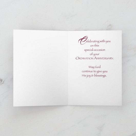 Priest Ordination Jubileum Blessings Mary Kaart (Binnen)