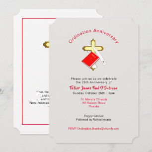 Priest Ordination Jubileum Celebration Event Kaart