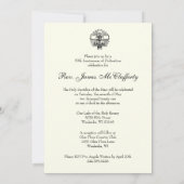 Priest Ordination Jubileum First Mass Kaart (Achterkant)