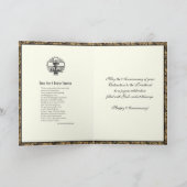 Priest Ordination Jubileum Gold Elegant Kaart (Binnen)