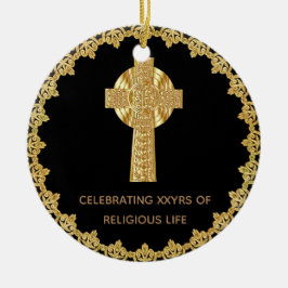 Priest Ordination Jubileum Herdenking Kruis Keramisch Ornament