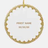 Priest Ordination Jubileum Herdenking Kruis Keramisch Ornament (Achterkant)