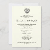 Priest Ordination Jubileum Jubilee Invitation Kaart (Achterkant)