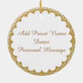 Priest Ordination Jubileum Retirement Birthday Keramisch Ornament (Achterkant)