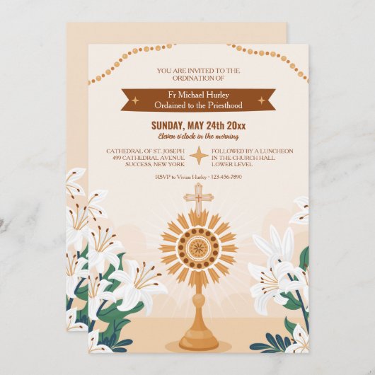 Priest Ordination Kaart (Voorkant / Achterkant)